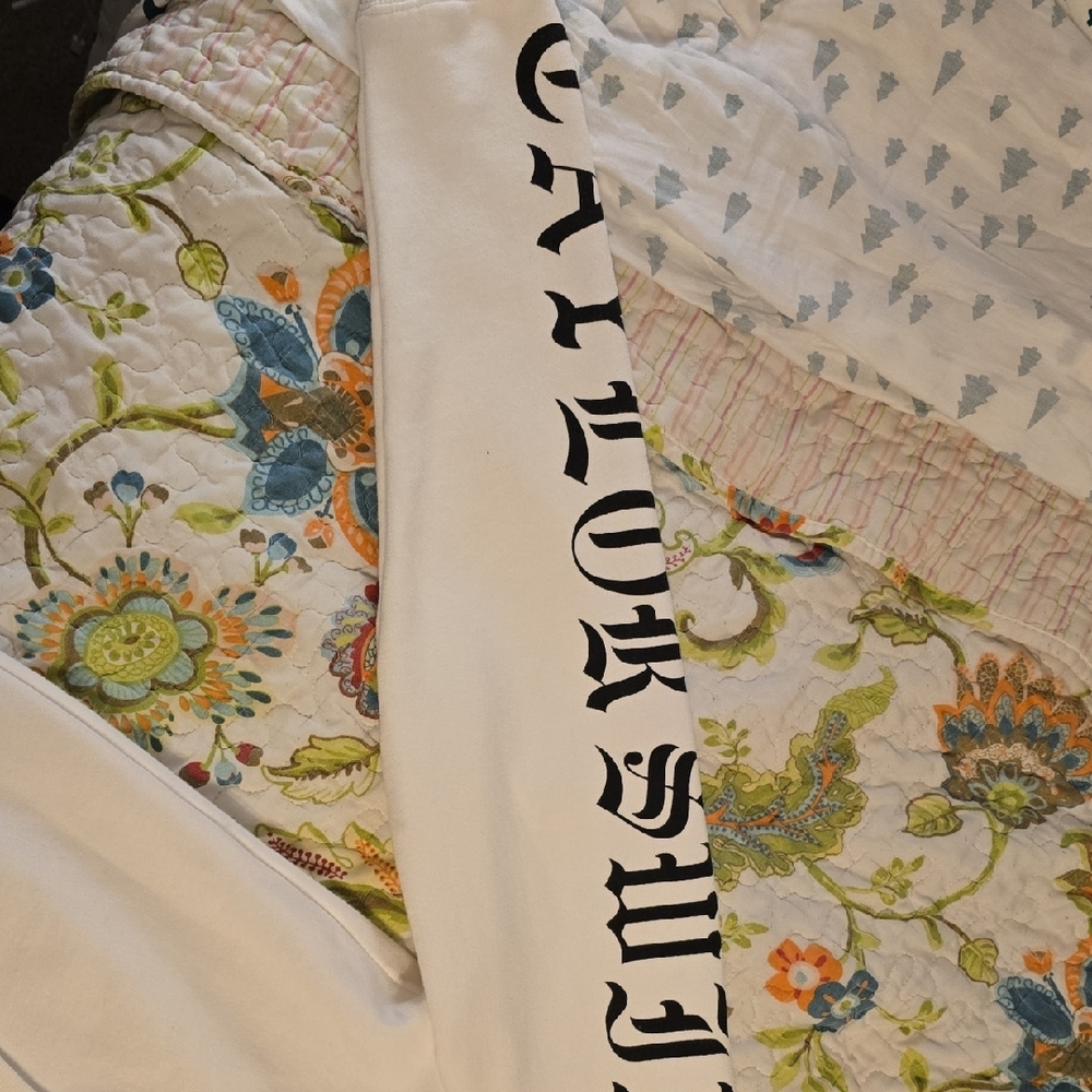 Taylor Swift White Hoodie With Black Lettering And Snake Design View 3